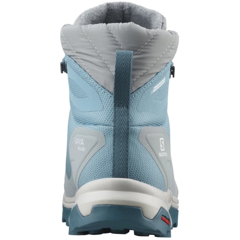 Blue / Grey Salomon Vaya Blaze Thinsulate Climasalomon Waterproof Women's Winter Boots | PH 05198C